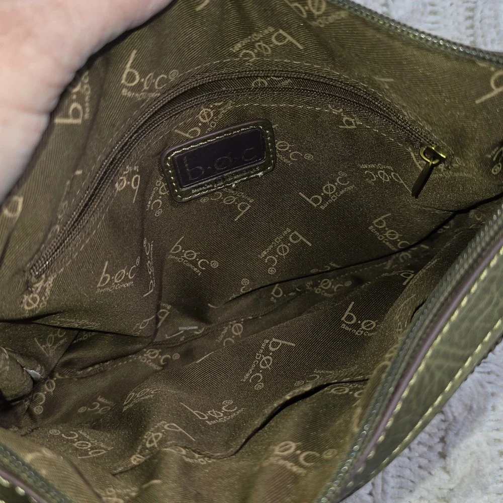 b.o.c. Born Concept Crossbody Bag Olive Green Tassel Whipstitch  Small Excellent